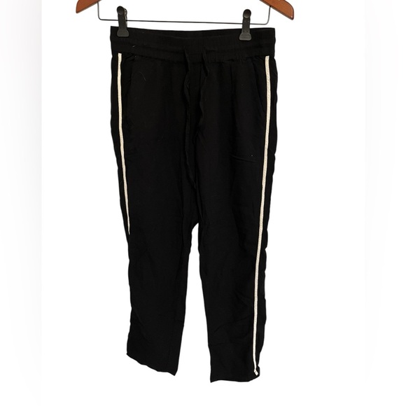 5/20$ Divided Black Track Pants with White Stripes size 2 - Picture 1 of 4